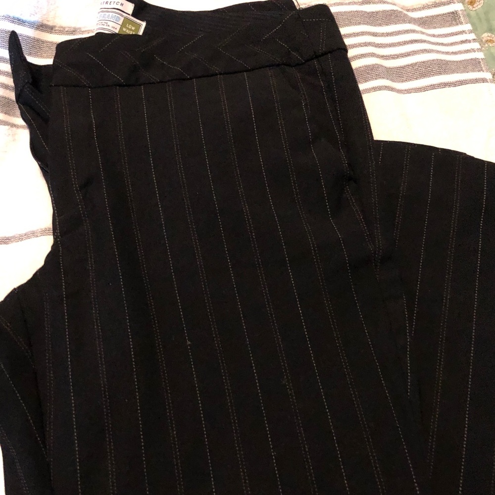 Old Navy Black Pinstripe Trousers